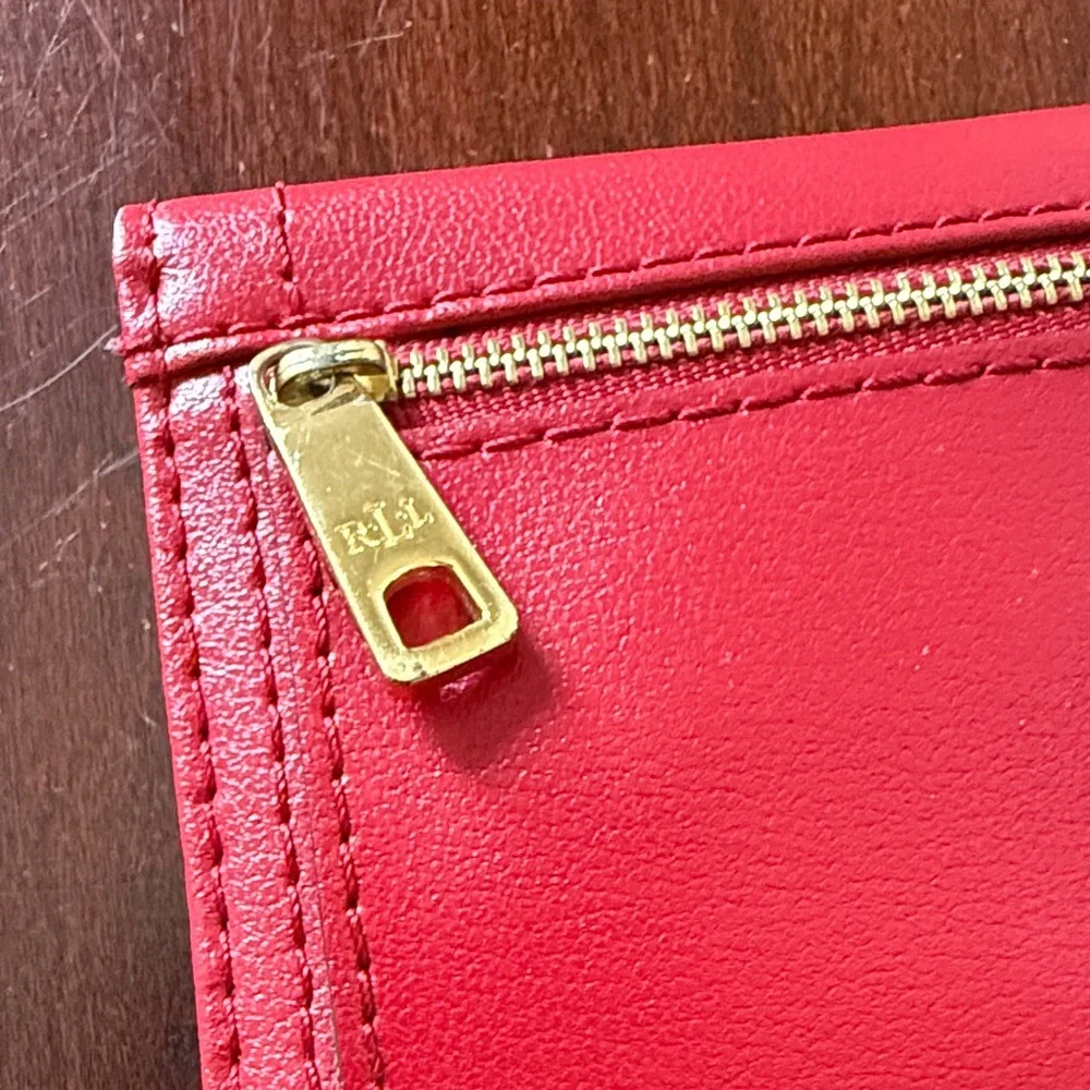 Red Ralph Lauren Leather Wallet - Picture 5 of 5